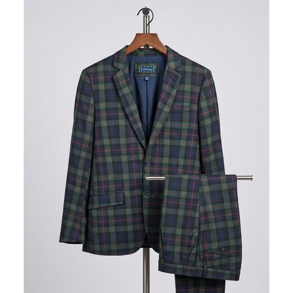 William Murray Dark Academia Tartan Plaid Preppy Golf Suit Blazer & Pants Set